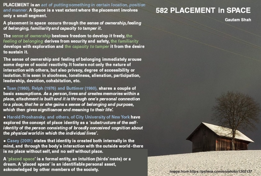 582 PLACEMENT in SPACE